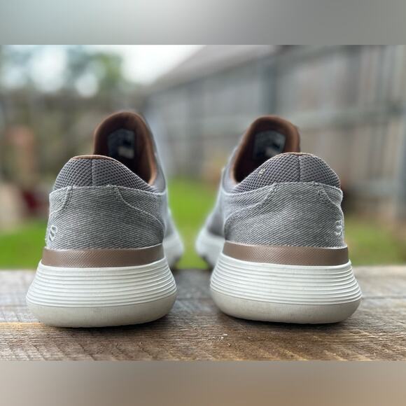 Skechers Garza-Romano Men’s Gray & Taupe Sneaker Slip Ons. Size 9 - Picture 4 of 11
